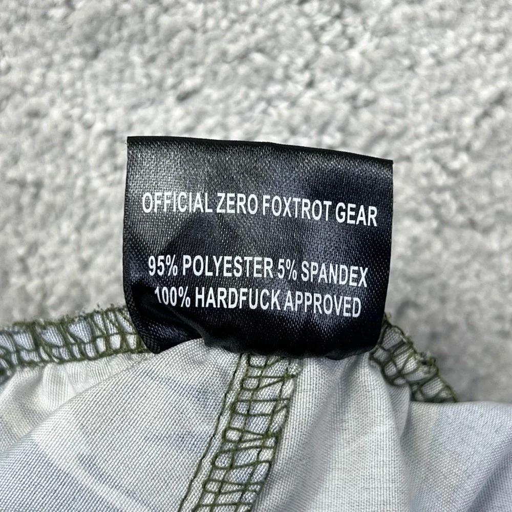Zero Foxtrot Shorts Mens M Green Black Tiger Stripe Camo Training Athletic Skull